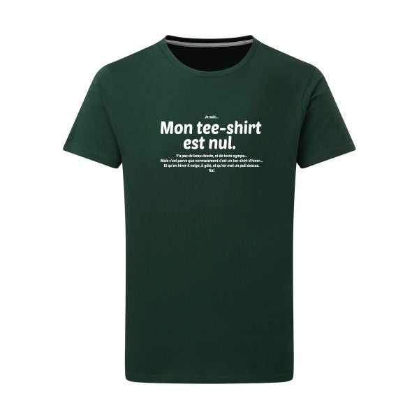 Mon tee-shirt est nul! -Flex Blanc sur T-shirt SG  Bottle Green  2XL