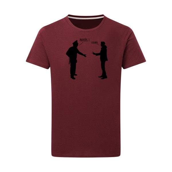 CHIFOUMI - Flex noir Tshirt original Burgundy  2XL