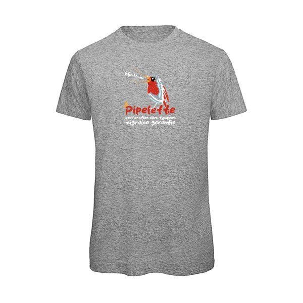 T-shirt humour original Pipelette T Shirt couleur Sport Grey