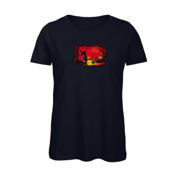 contemplation- - t-shirt original femme Navy