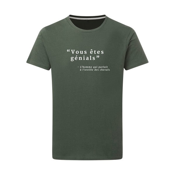 Vous êtes génials Blanc -Flex Blanc sur T-shirt SG  Thyme  2XL