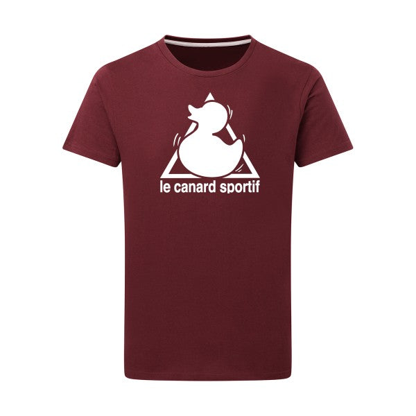 Canard Sportif Blanc -Flex Blanc sur T-shirt SG  Burgundy  2XL