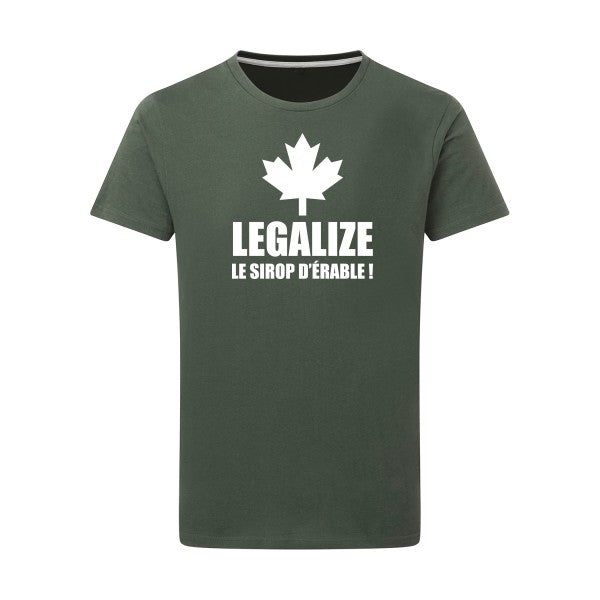 Legalize le sirop d'érable Blanc -Flex Blanc sur T-shirt SG  Thyme  2XL