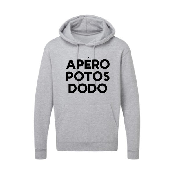 Apéro Potos Dodo  |Sweat  capuche humoristique noir 