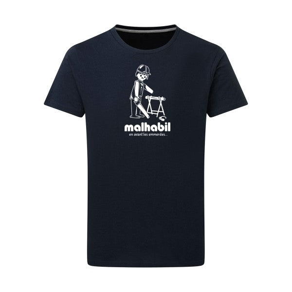 Malhabil... - Flex Blanc Tshirt original Navy  5XL