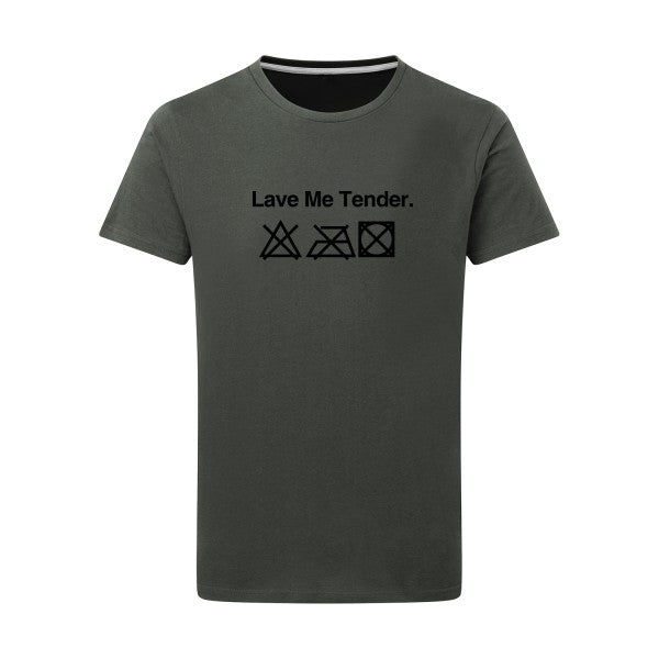 Lave Me True noir -Flex noir sur T-shirt SG  Charcoal  5XL