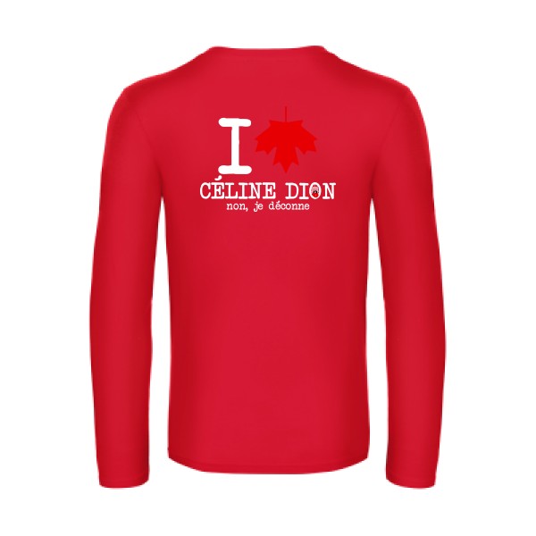 i-love-celine-t-shirt-manches-longues-original-humour -Red