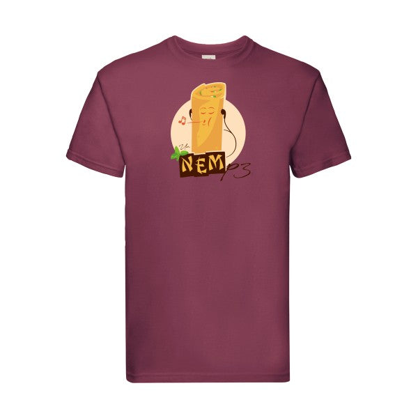 NEMp3 Fruit of the loom 205 g/m² T-shirt/ bordeaux