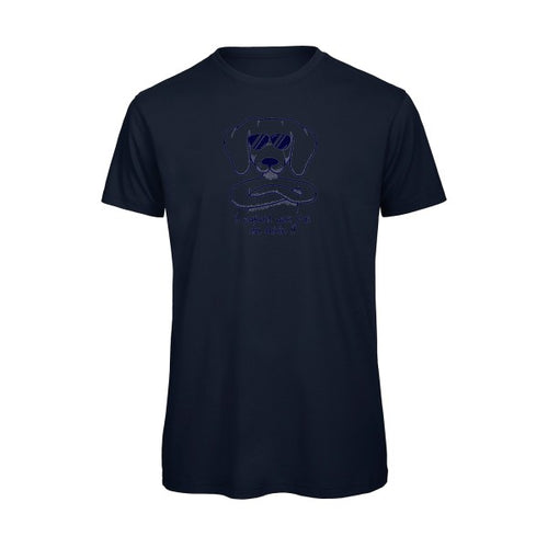 T-shirt humour original Avoir du chien T Shirt couleur Navy