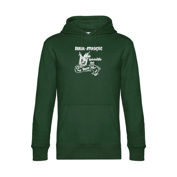 Rhum-atologue sweat shirt original Bottle Green flex Blanc impression Face