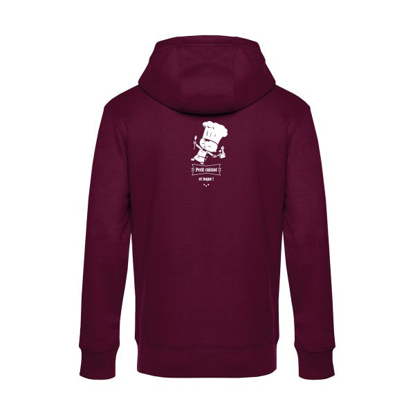 petit-cuistot sweat shirt original Burgundy flex Blanc impression Dos
