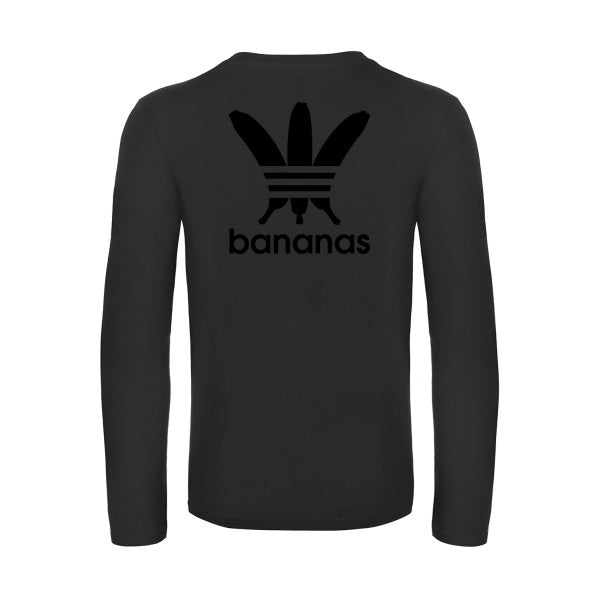 bananas - t shirt- manches- longues- original- humour- Black impression Dos