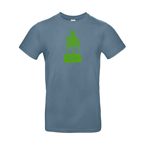 Y a-t-il une vie avant la mort ? flex Vert pomme B&C - E190 T-shirt|Stone Blue||2XL