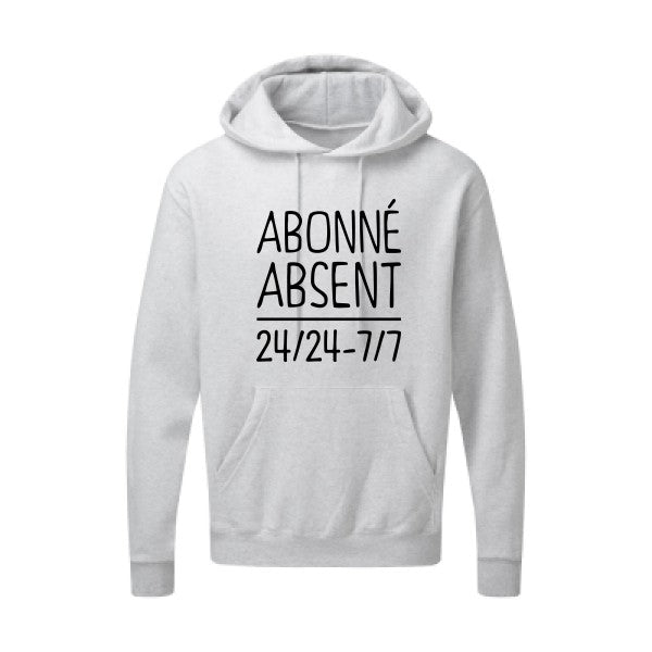 Abonné absent Noir |Sweat capuche imprimé homme