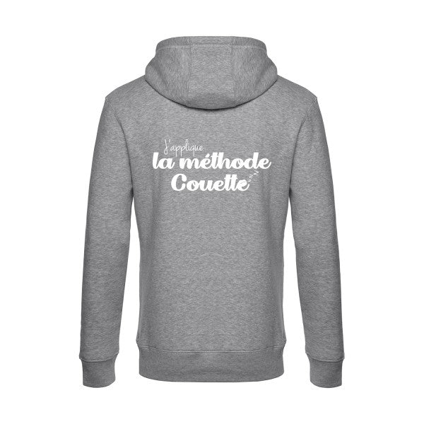 La-methode-Couette sweat shirt original Heather Grey flex Blanc impression Dos
