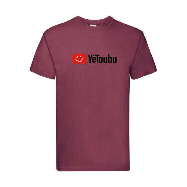 YéToubu Fruit of the loom 205 g/m² T-shirt/ bordeaux