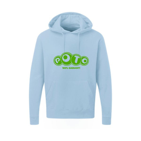 Poto Vert pomme |Sweat capuche imprimé homme