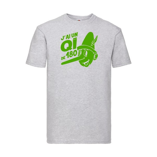 T-shirt|Quotient intellectuel |Vert pomme|Fruit of the loom 205  G