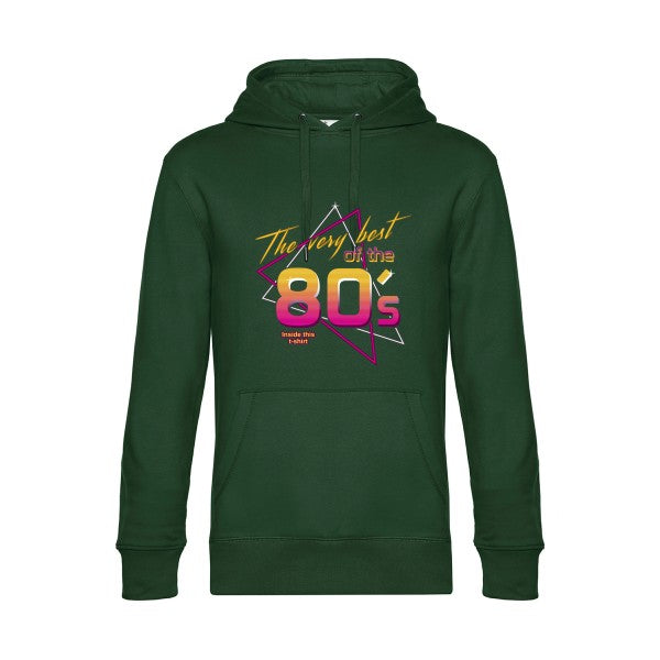 annee-80s- Sweat à capuche original Bottle Green - RueDuTeeshirt