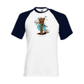 T-shirt fruit of the loom baseball  Plantez un arbre  couleur White/Deep Navy