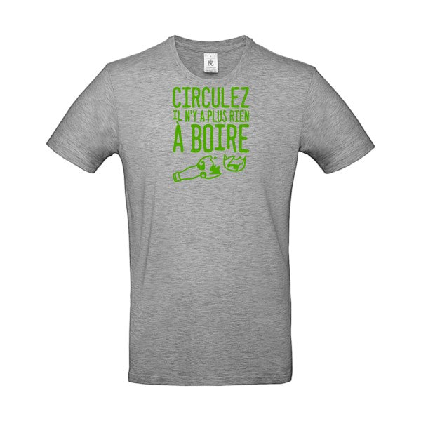 Circulez il n'y a plus rien à boire flex Vert pomme B&C - E190 T-shirt|Sport Grey||5XL