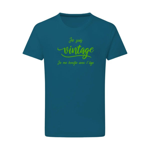 Je suis vintage  - Flex Vert pomme Tshirt original Petrol  2XL