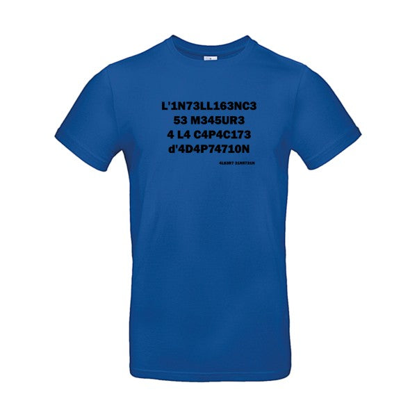 L'intelligence -Ai- t-shirt Geek- Royal Blue Non bio flex Noir