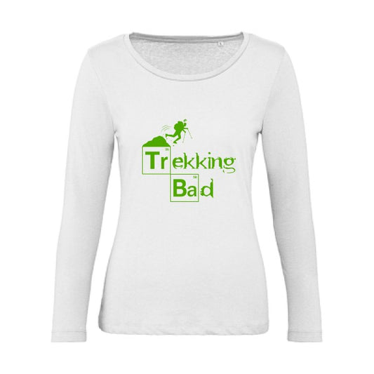 Trekking bad Vert pomme |   T shirt manches longues femme|100% bio