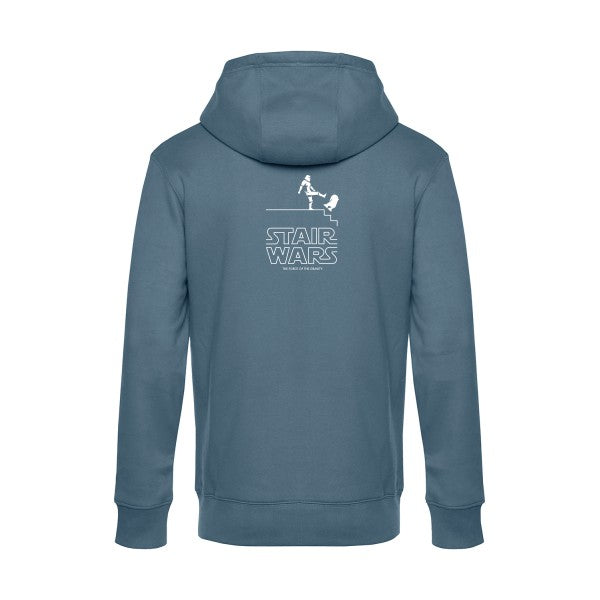 STAIR-WARS sweat shirt original nordic blue flex Blanc impression Dos