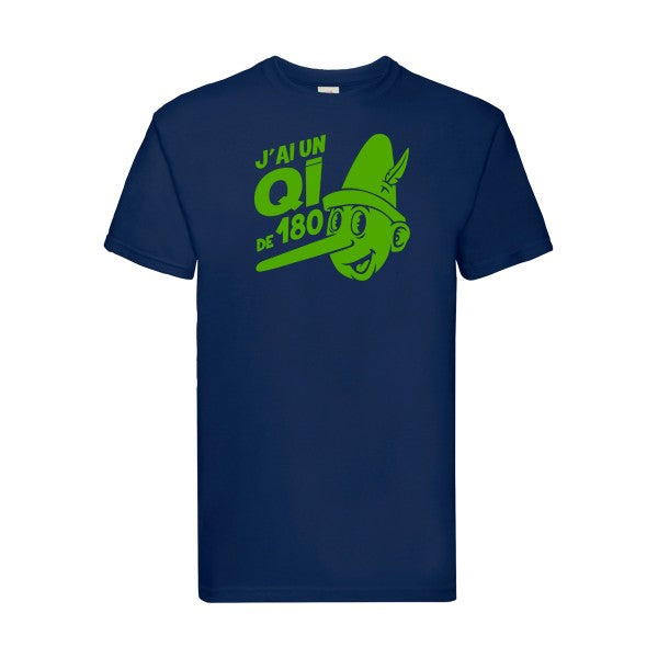 T-shirt|Quotient intellectuel |Vert pomme|Fruit of the loom 205  G