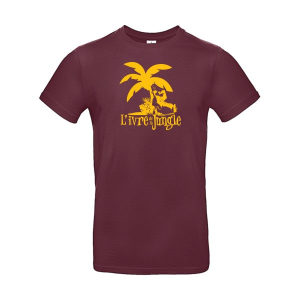 L'ivre de la jungleFlex jaune or - E190 T-shirt|Burgundy||2XL