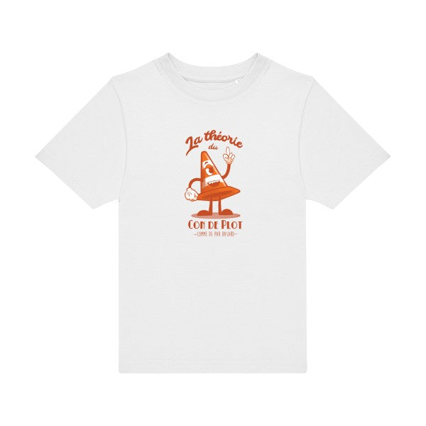 t-shirt humour enfant -Theorie-du-con-de-plot- couleur  White