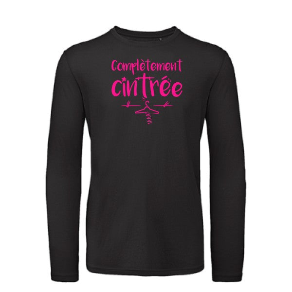 Complètement cintré Rose Fluo |T-shirt bio manches longues