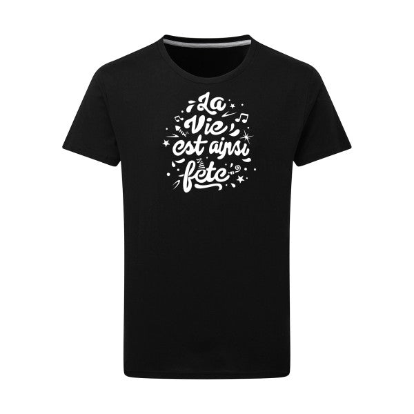 La vie est ainsi fête - Flex Blanc Tshirt original Dark Black  4XL