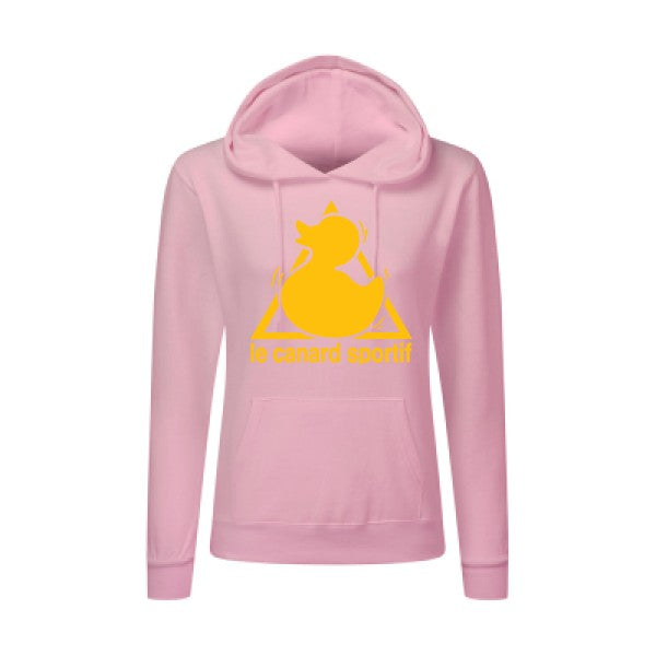 Canard Sportif jaune Or |Sweat original à capuche Femme