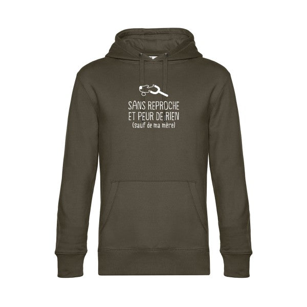 Sans-reproche sweat shirt original Khaki flex Blanc impression Face