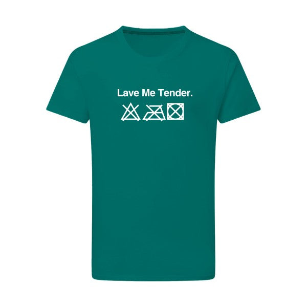 Lave Me True Blanc -Flex Blanc sur T-shirt SG  Emerald Green  2XL