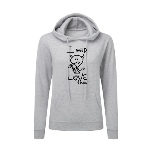 LOVER Noir |Sweat original à capuche Femme