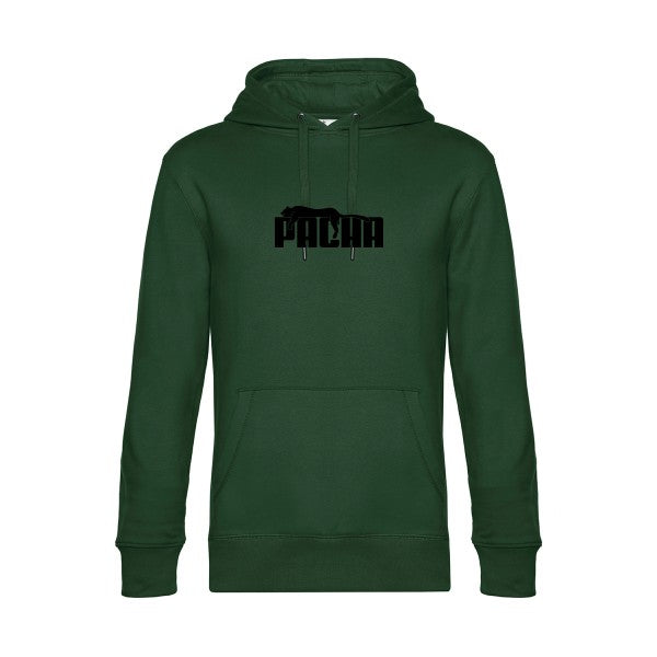 Pacha sweat shirt original Bottle Green flex Noir impression Face