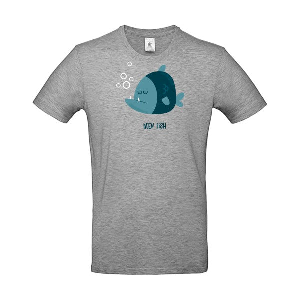 T-shirt humour original M En Fish T Shirt couleur Sport Grey