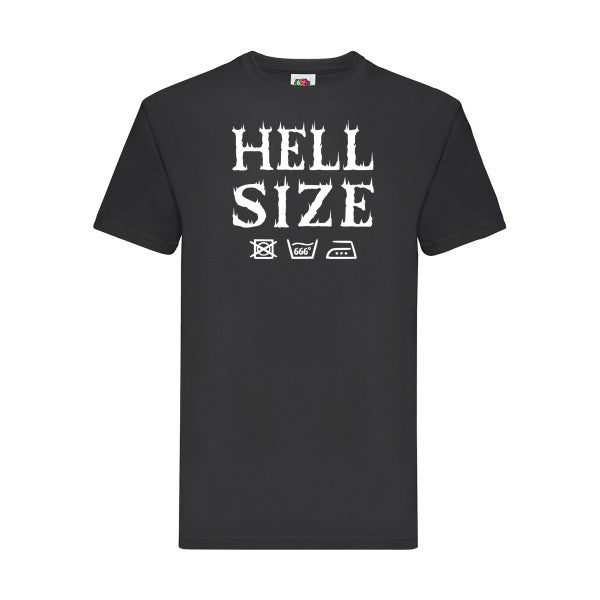 T-shirt|HELL SIZE ! |Blanc |Fruit of the loom 205  G