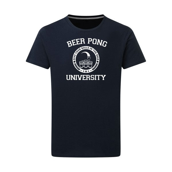 Beer Pong Blanc -Flex Blanc sur T-shirt SG  Navy  5XL