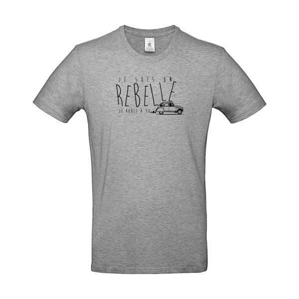 je suis un rebelle Flex noir |E190 T-shirt|Sport Grey||5XL