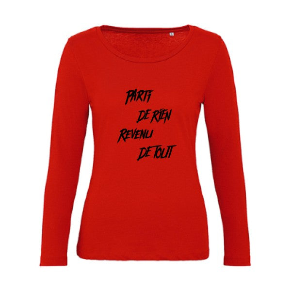 Parti de rien Noir |   T shirt manches longues femme|100% bio