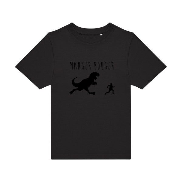 T-shirt original enfant MANGER-BOUGER couleur Black flex Noir