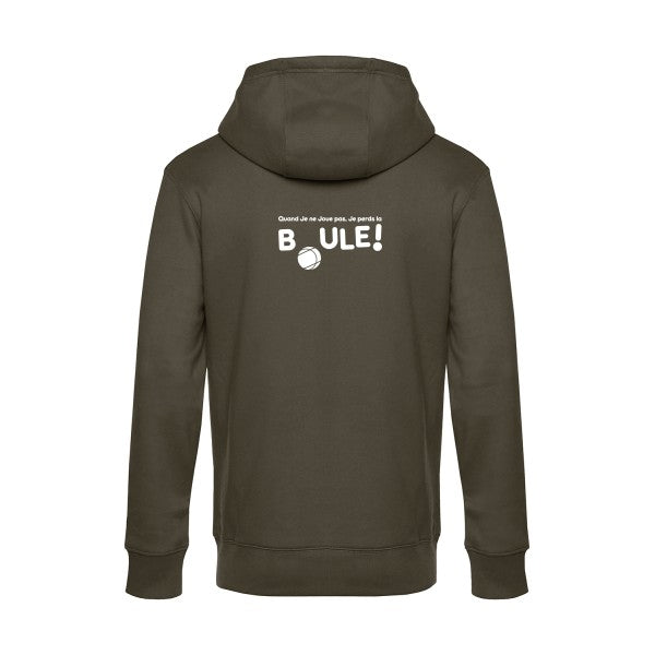 Perdre-la-boule sweat shirt original Khaki flex Blanc impression Dos