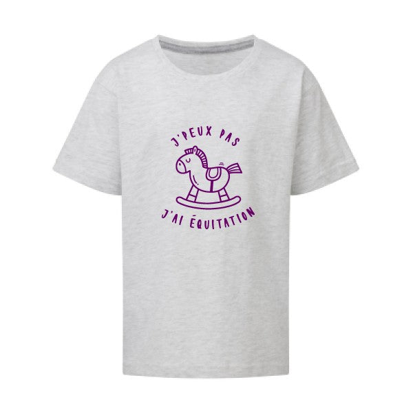 J peux pas j'ai équitation Flex Violet SG - Kids T-shirt enfant Ash Grey Taille 152 (11-12/2XL)