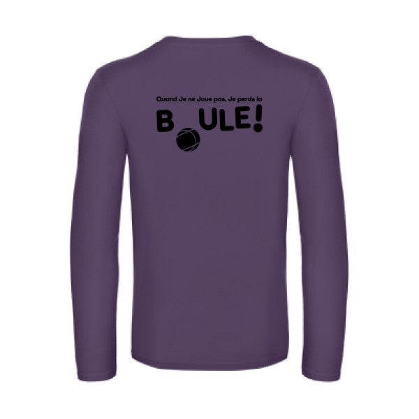 perdre la boule  - t shirt- manches- longues- original- humour- Urban Purple impression Dos