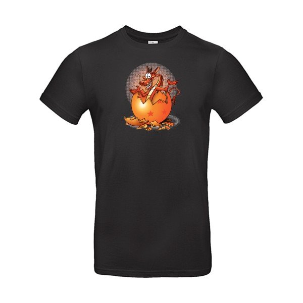 T-shirt humour original Dragon Surprise T Shirt couleur Black