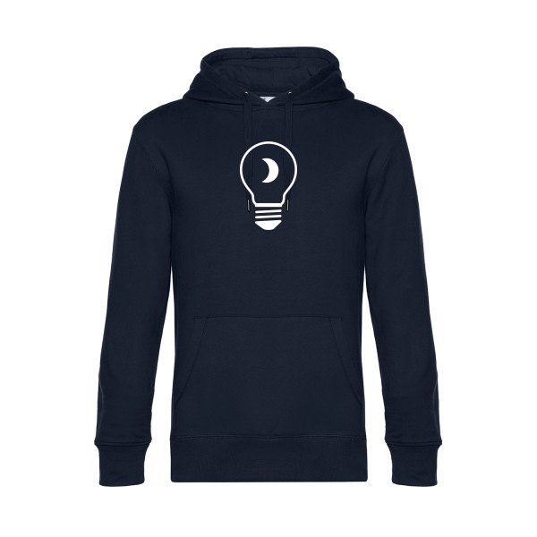 Noctambule sweat shirt original Navy Blue flex Blanc impression Face